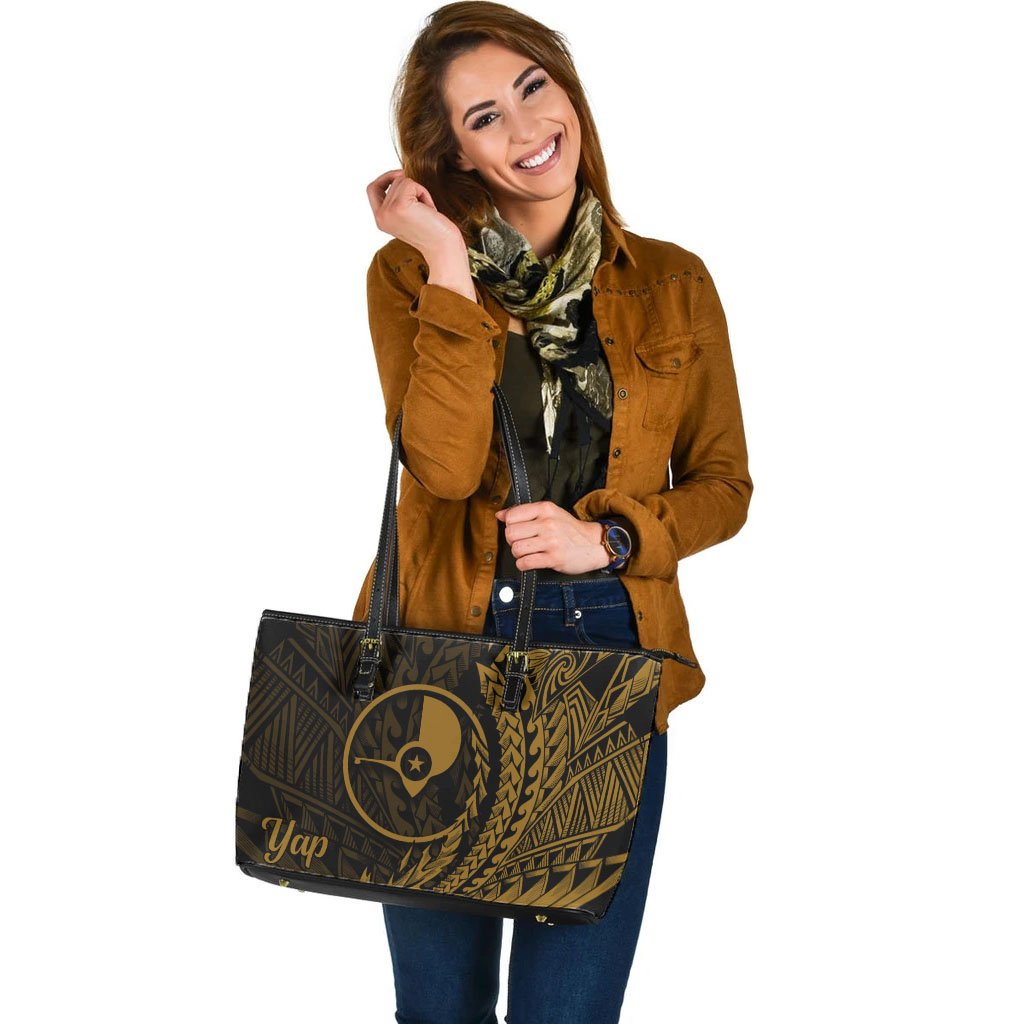 Yap Leather Tote - Wings Style - Polynesian Pride