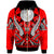 Yap Zip Hoodie Tribal Sun Tattoo Red Color Unisex Red - Polynesian Pride