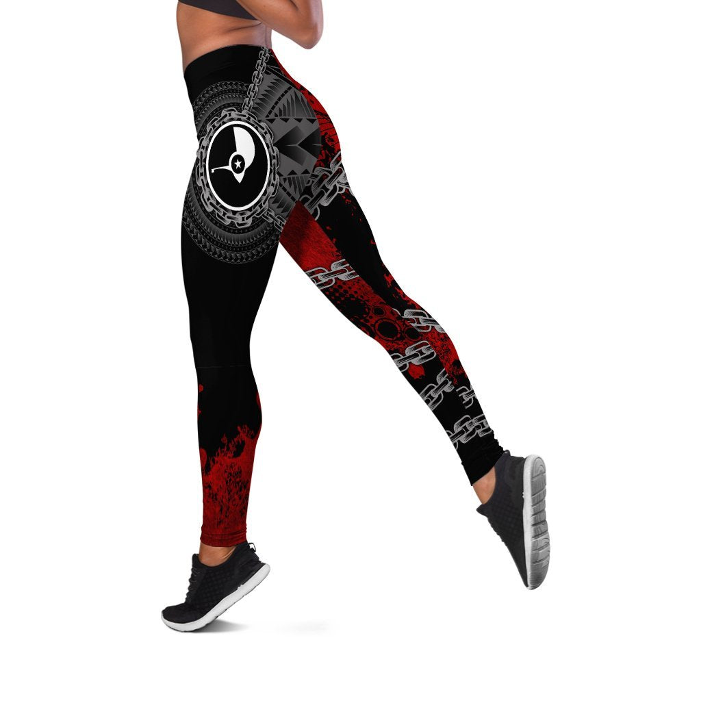 YAP Polynesian Women's Leggings - Polynesian Chain Style Black - Polynesian Pride