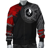 YAP Polynesian Men's Bomber Jacket - Polynesian Chain Style - Polynesian Pride