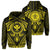 Polynesian Kakau Kanaka Turtle Map Hawaii Hoodie Circle Style Yellow Unisex Yellow - Polynesian Pride