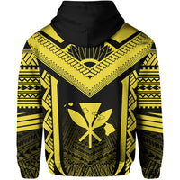 Hawaii Kanaka Polynesian Zip up Hoodie Active Yellow - Polynesian Pride