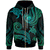 Federated States of Micronesia Custom Zip Hoodie Polynesian Turtle With Pattern Unisex Blue Green - Polynesian Pride