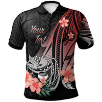 Pohnpei Custom Polo Shirt Red Polynesian Hibiscus Pattern Style Unisex Red - Polynesian Pride
