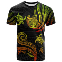 Nauru Custom T Shirt Polynesian Turtle With Pattern Reggae Unisex Art - Polynesian Pride