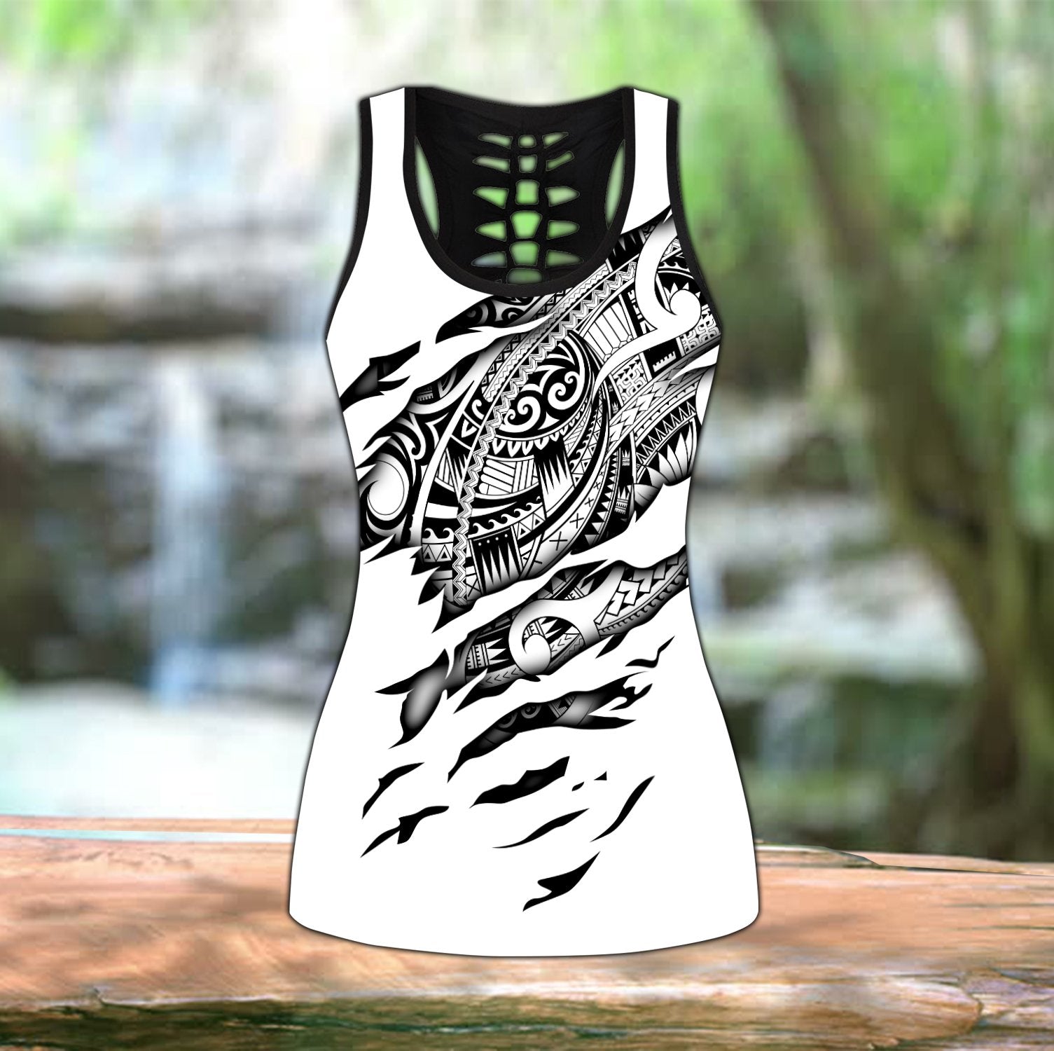 Hawaii Polynesia White Hollow Tank Top - AH Women White - Polynesian Pride