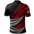 Tonga Custom Polo Shirt Wave Pattern Alternating Red Color - Polynesian Pride