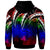 Kosrae Hoodie Tropical Leaf Rainbow Color - Polynesian Pride