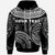 American Samoa Custom Hoodie Serrated Pattern White Color - Polynesian Pride