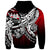 Nauru Hoodie Tribal Jungle Pattern Red Color - Polynesian Pride