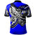 Tuvalu Polo Shirt Tribal Jungle Blue Pattern - Polynesian Pride