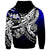 Fiji Hoodie Tribal Jungle Pattern Blue Color - Polynesian Pride