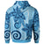 Guam Zip Hoodie Tribal Plumeria Pattern - Polynesian Pride