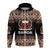 Samoa Hoodie Siapo Patterns LT6 Zip Hoodie Black - Polynesian Pride