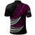 Cook Islands Custom Polo Shirt Wave Pattern Alternating Purple Color - Polynesian Pride