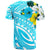 Nauru T Shirt Polynesian Pattern Aquamarine Stone Color - Polynesian Pride