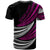 Tonga Custom T Shirt Wave Pattern Alternating Purple Color - Polynesian Pride