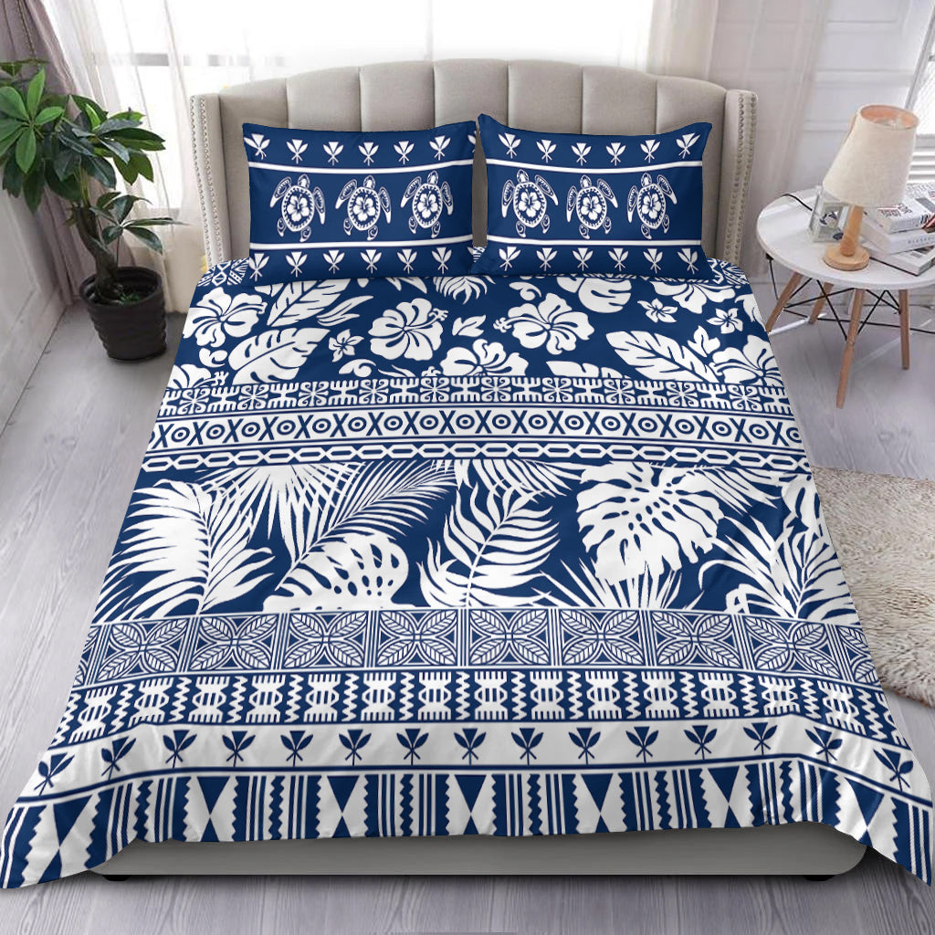 Hawaii Bedding Set Pattern Version Unique Navy LT13 Navy - Polynesian Pride