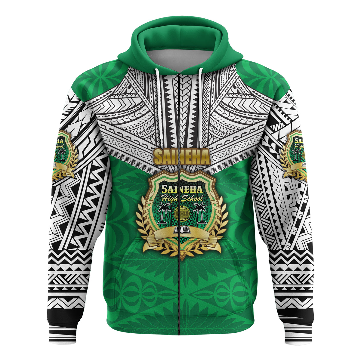 Custom Saineha Tonga Zip Hoodie Polynesian tattoo Class of LT16 - Polynesian Pride