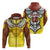Custom Samoa College Zip Hoodie Polynesian Style Unisex Yellow - Polynesian Pride