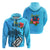 Custom Suva Zip Hoodie Fiji Sport Style Unisex Blue - Polynesian Pride