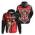 Custom Tonga Rugby Zip Hoodie Polynesian Armor Style Black Unisex Black - Polynesian Pride