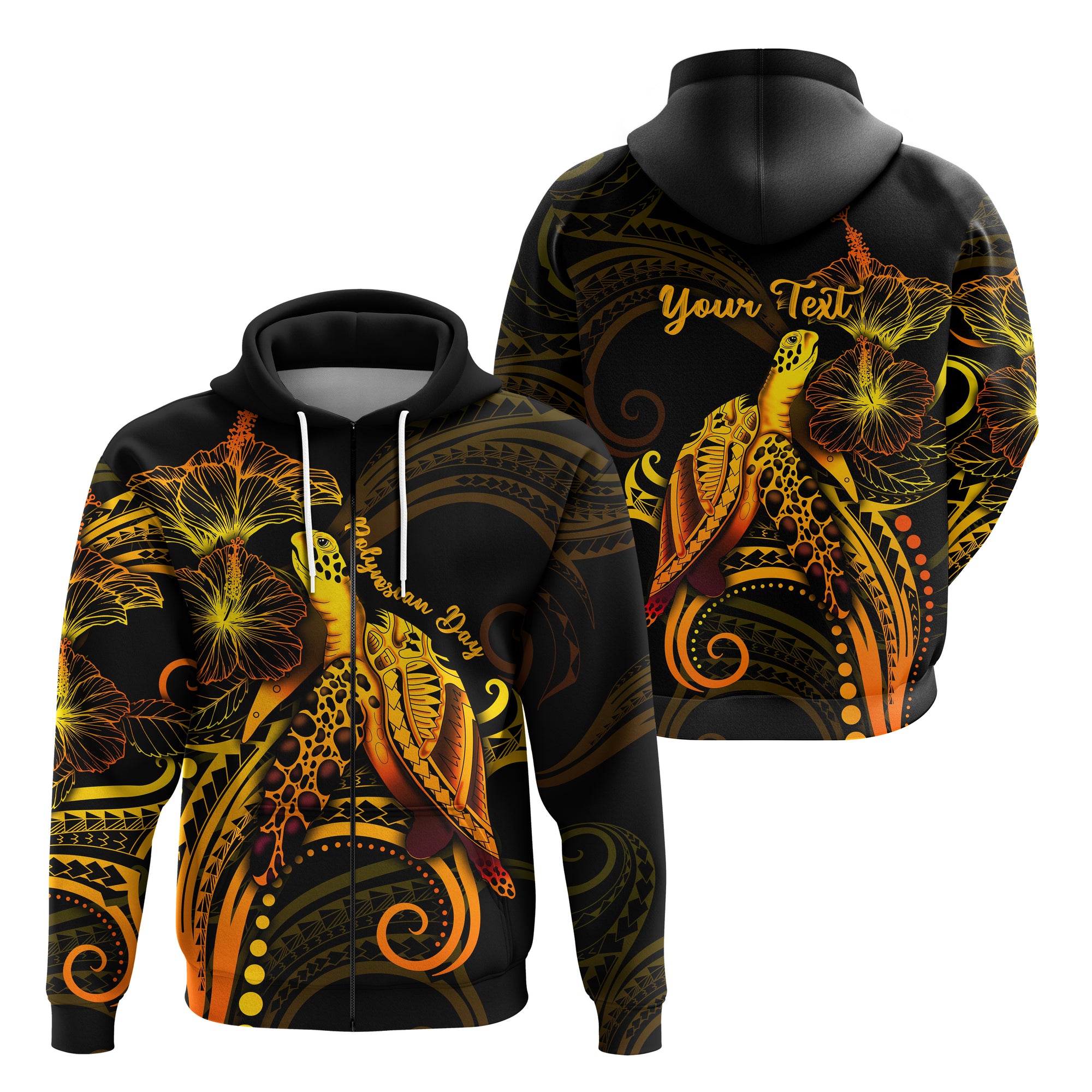 Custom Polynesian Day Zip Hoodie Special Style LT16 Unisex Orange - Polynesian Pride