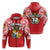 Custom Tonga Rugby Zip Hoodie Royal Style Unisex Red - Polynesian Pride