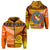 Custom Tonga Tailulu College and Tonga High School Hoodie Together Unique Style LT8 Zip Hoodie Orange - Polynesian Pride