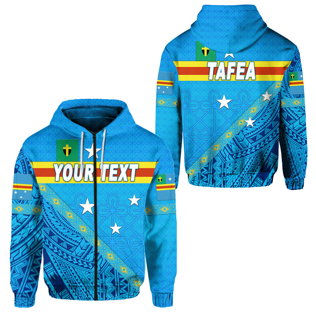 Custom Tafea Province Zip Hoodie Vanuatu Pattern Unique Style LT8 Unisex Blue - Polynesian Pride