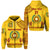 Custom Tonga Vavau High School Zip Hoodie Simple Style Yellow, Custom Text and Number LT8 Unisex Yellow - Polynesian Pride