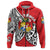 Custom Tonga Rugby Zip Hoodie Polynesian Style - Polynesian Pride