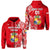 Custom Tonga Coat of Arms Zip Hoodie Simple Vibes Bright Red, Custom Text and Number LT8 Unisex Red - Polynesian Pride