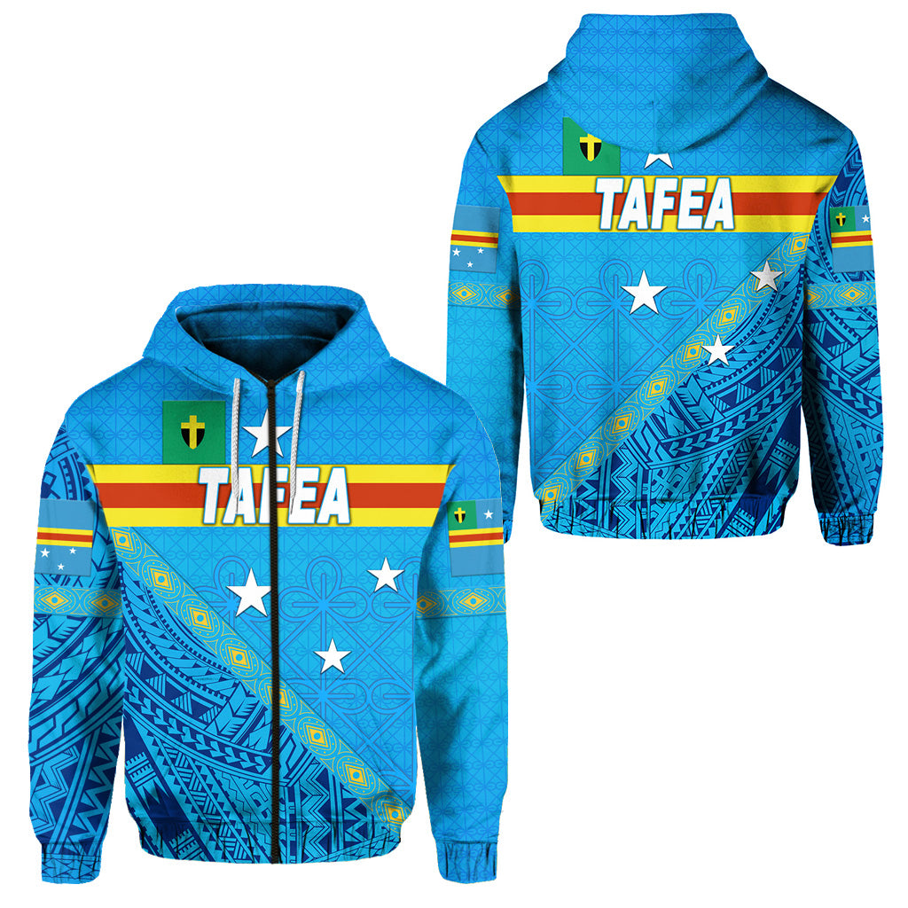 Tafea Province Zip Hoodie Vanuatu Pattern Unique Style LT8 Unisex Blue - Polynesian Pride