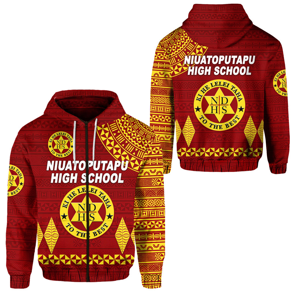 Tonga Niuatoputapu High School Zip Hoodie Simple Style LT8 Unisex Maroon - Polynesian Pride