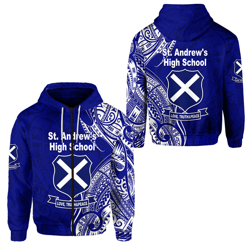 St. andrews High School Zip Hoodie Original Style LT8 - Polynesian Pride