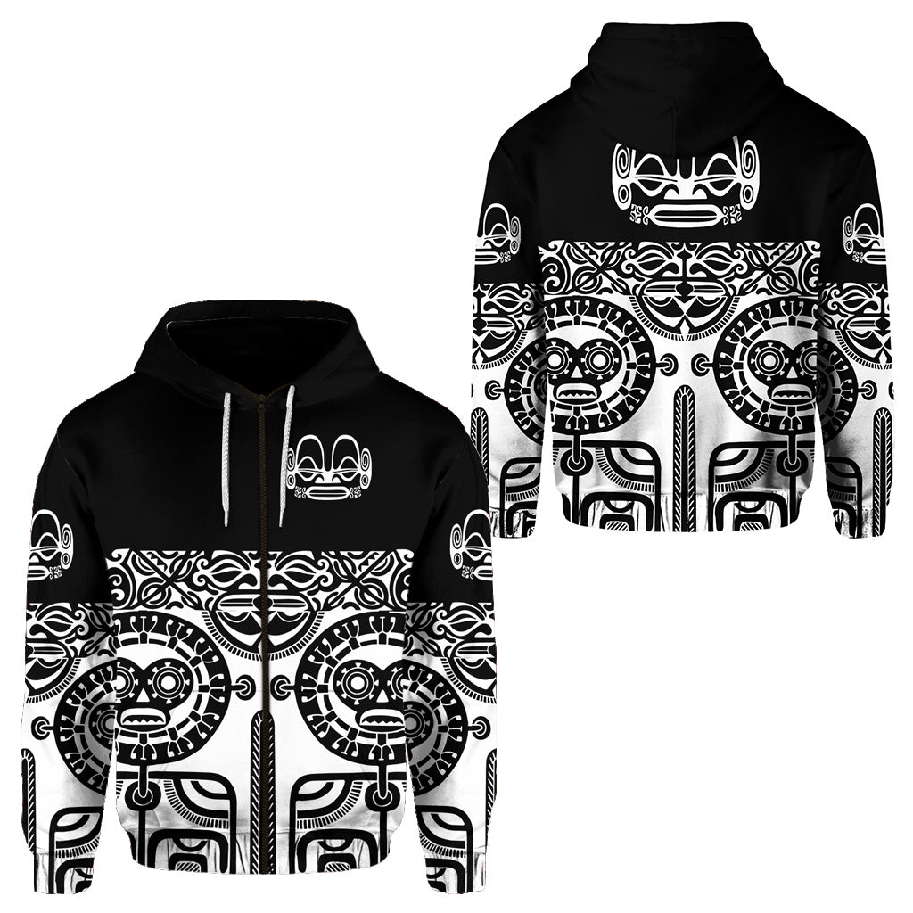 Marquesas Islands Zip Hoodie Marquesan Tattoo Special Style Black LT8 - Polynesian Pride