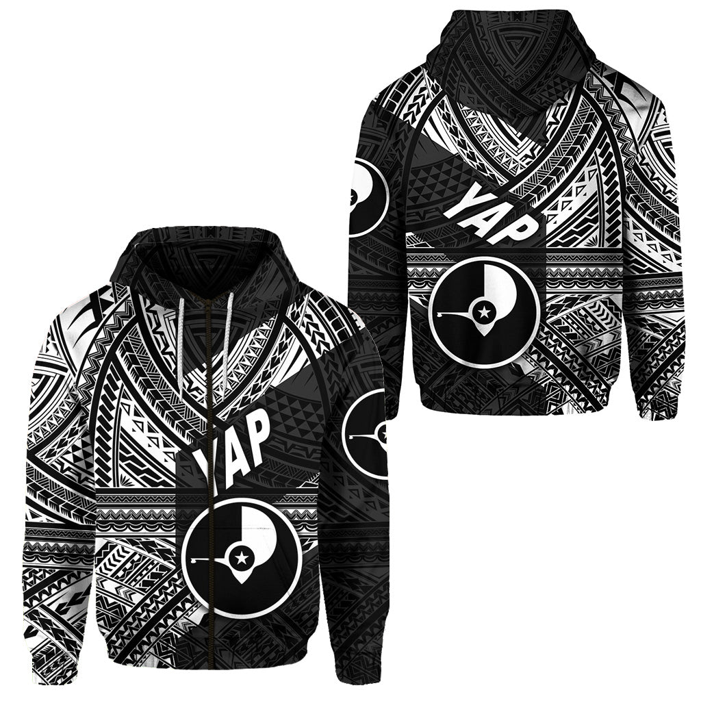 FSM Yap Zip Hoodie Original Style Black LT8 Unisex Black - Polynesian Pride