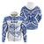 Custom Guam Rugby Zip Hoodie Polynesian Patterns Blue LT16 Unisex Blue - Polynesian Pride