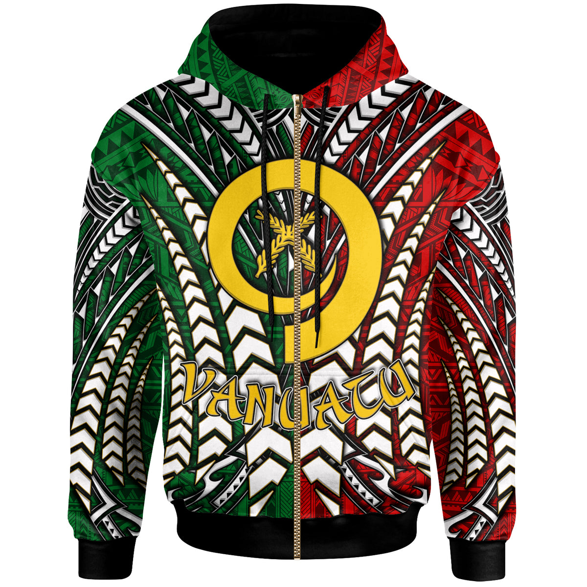 Vanuatu Hoodie Custom Vanuatu Independence Anniversary With Arm Polynesian Patterns Hoodie LT10 - Polynesian Pride