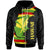 Hawaii Zip up Hoodie Wrap Flag and Polynesian Paterns Unisex Black - Polynesian Pride