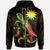 Nauru Polynesian Zip up Hoodie Turtle With Blooming Hibiscus Reggae Unisex Reggae - Polynesian Pride