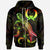 Pohnpei Polynesian Zip up Hoodie Turtle With Blooming Hibiscus Reggae Unisex Reggae - Polynesian Pride