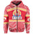 Custom Tahiti Rugby Polynesian Patterns Zip Hoodie Unisex Red - Polynesian Pride