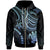 Polynesian Custom Zip up Hoodie Blue Turtle Unisex Blue - Polynesian Pride